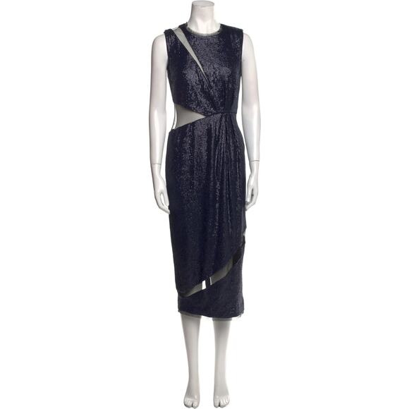 Rachel Zoe Crew Neck Sleeveless Midi Length Dress - 4 - Picture 1 of 3